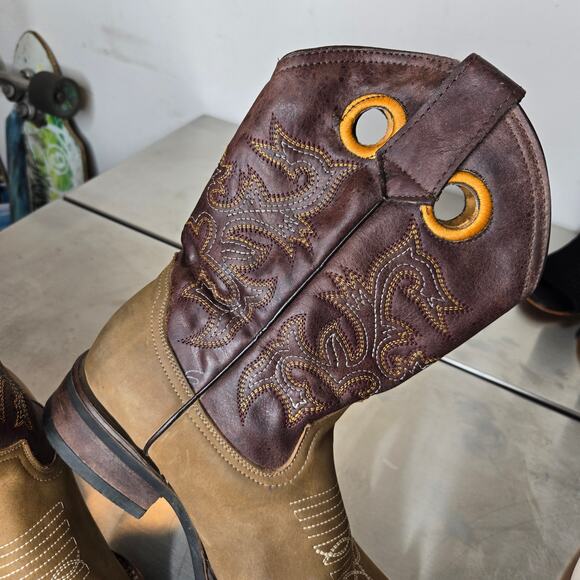 LA SIERRA Y CARRETA Western Leather Boots Embroidered Size 26/7.5 main image 10